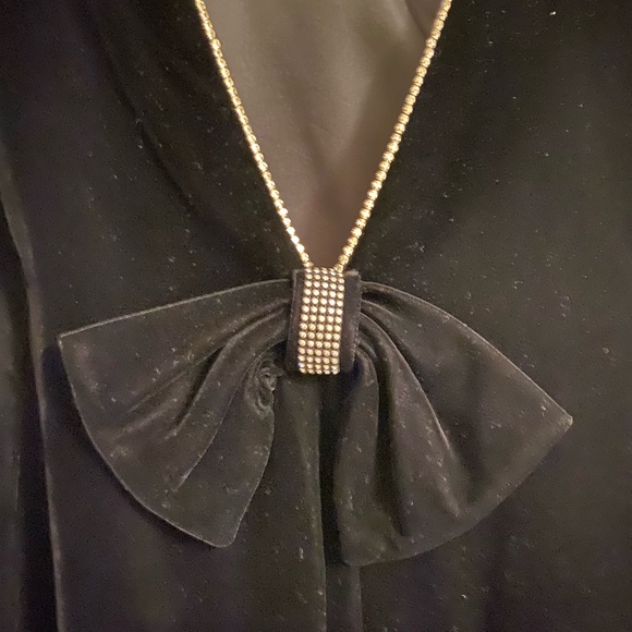 1980s Velvet Black Dress - Picture 5 of 7